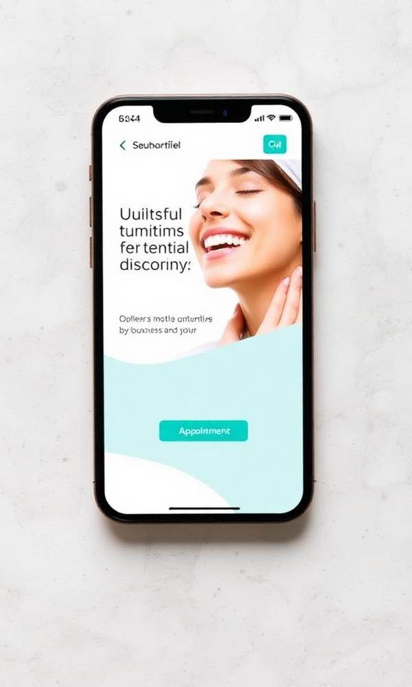Placeholder mobile preview of a dental practice website